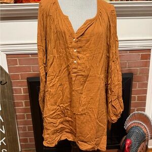 Old Navy Women's Burnt Orange Blouse